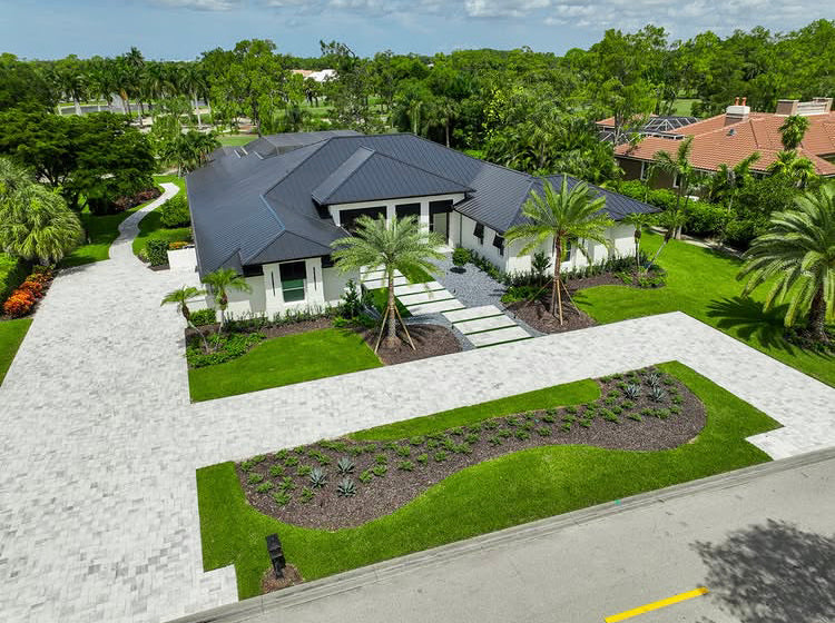 Retaining walls, Stone walkways, and Fences